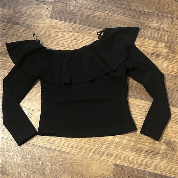 Love J Black Off-Shoulder Blouse - Picture 1 of 1
